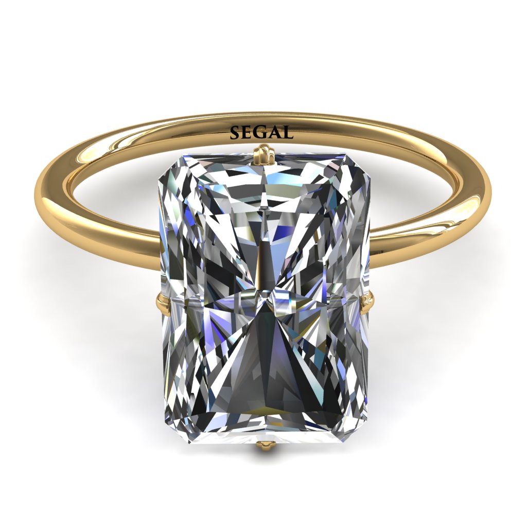 Tim's listing Hidden Halo Emerald Cut Diamond Engagement Ring - Vanessa No. 16
