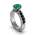 Emerald Victorian Scroll Engagement Ring - Kehlani No. 36 image 1