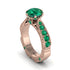 Emerald Victorian Scroll Engagement Ring - Kehlani No. 20 image 1