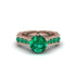 Emerald Victorian Scroll Engagement Ring - Kehlani No. 20 image 2