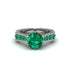 Emerald Victorian Scroll Engagement Ring - Kehlani No. 21 image 2