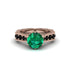Emerald Victorian Scroll Engagement Ring - Kehlani No. 35 image 2