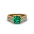 Emerald Victorian Scroll Engagement Ring - Kehlani No. 4 image 2