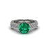 Emerald Victorian Scroll Engagement Ring - Kehlani No. 6 image 2
