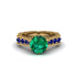 Emerald Victorian Scroll Engagement Ring - Kehlani No. 64 image 2