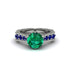 Emerald Victorian Scroll Engagement Ring - Kehlani No. 66 image 2