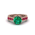 Emerald Victorian Scroll Engagement Ring - Kehlani No. 50 image 2