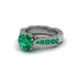 Emerald Victorian Scroll Engagement Ring - Kehlani No. 21 image 3