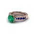 Emerald Victorian Scroll Engagement Ring - Kehlani No. 65 image 3