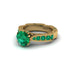 Emerald Victorian Scroll Engagement Ring - Kehlani No. 19 image 3