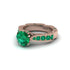 Emerald Victorian Scroll Engagement Ring - Kehlani No. 20 image 3