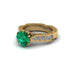 Emerald Victorian Scroll Engagement Ring - Kehlani No. 4 image 3