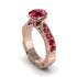 Ruby Victorian Scroll Engagement Ring - Kehlani No. 56 image 1
