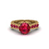 Ruby Victorian Scroll Engagement Ring - Kehlani No. 55 image 2