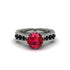 Ruby Victorian Scroll Engagement Ring - Kehlani No. 42 image 2