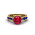 Ruby Victorian Scroll Engagement Ring - Kehlani No. 70 image 2
