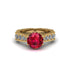 Ruby Victorian Scroll Engagement Ring - Kehlani No. 10 image 2