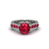 Ruby Victorian Scroll Engagement Ring - Kehlani No. 57 image 2
