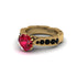 Ruby Victorian Scroll Engagement Ring - Kehlani No. 40 image 3