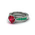 Ruby Victorian Scroll Engagement Ring - Kehlani No. 27 image 3