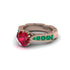Ruby Victorian Scroll Engagement Ring - Kehlani No. 26 image 3