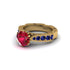 Ruby Victorian Scroll Engagement Ring - Kehlani No. 70 image 3