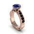 Sapphire Victorian Scroll Engagement Ring - Kehlani No. 44 image 1