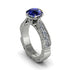 Sapphire Victorian Scroll Engagement Ring - Kehlani No. 15 image 1