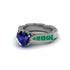 Sapphire Victorian Scroll Engagement Ring - Kehlani No. 30 image 3