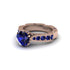 Sapphire Victorian Scroll Engagement Ring - Kehlani No. 74 image 3