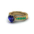 Sapphire Victorian Scroll Engagement Ring - Kehlani No. 28 image 3