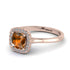 Vintage Classic Halo Cushion Brown Diamond Ring - Skylar No. 1102 image 1