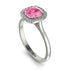 Vintage Classic Halo Cushion Pink Moissanite Ring - Skylar No. 803 image 2