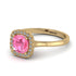 Vintage Classic Halo Cushion Pink Moissanite Ring - Skylar No. 801 image 1