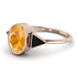 Geometrical Bezel Yellow Diamond Ring - Trinity No. 1008 image 1