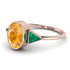Geometrical Bezel Yellow Diamond Ring - Trinity No. 1005 image 1
