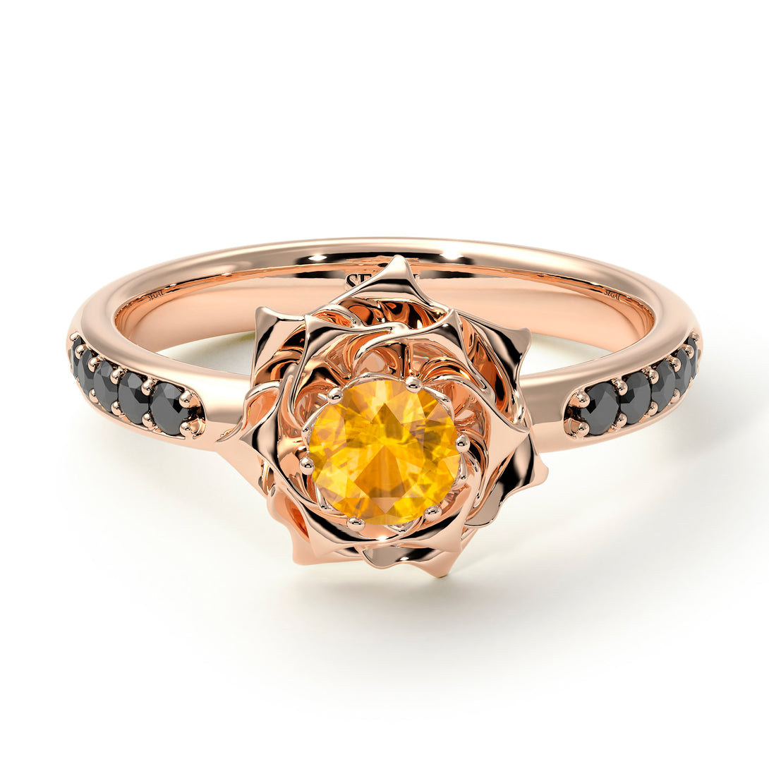 A lady's Rose Yellow Diamond Ring- Elena no. 1005