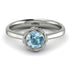 Solitaire Minimalist Aquamarine Ring - Eden No. 403 image 2
