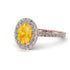 Oval Citrine Halo Hidden Diamonds Ring - Amy No. 602 image 1
