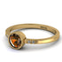 Bezel Minimalist Brown Diamond Ring - Kinsley No. 1101 image 3