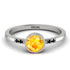 Bezel Minimalist Yellow Diamond Ring - Kinsley No. 1006 image 1