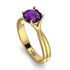 Solitaire Twist Shank Amethyst Ring - Eleanor No. 301 image 1