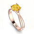 Solitaire Twist Shank Citrine Ring - Eleanor No. 602 image 1