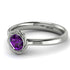 Solitaire Minimalist Amethyst Ring - Eden No. 303 image 3
