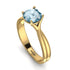Solitaire Twist Shank Aquamarine Ring - Eleanor No. 401 image 1