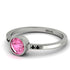 Bezel Minimalist Pink Moissanite Ring - Kinsley No. 806 image 3