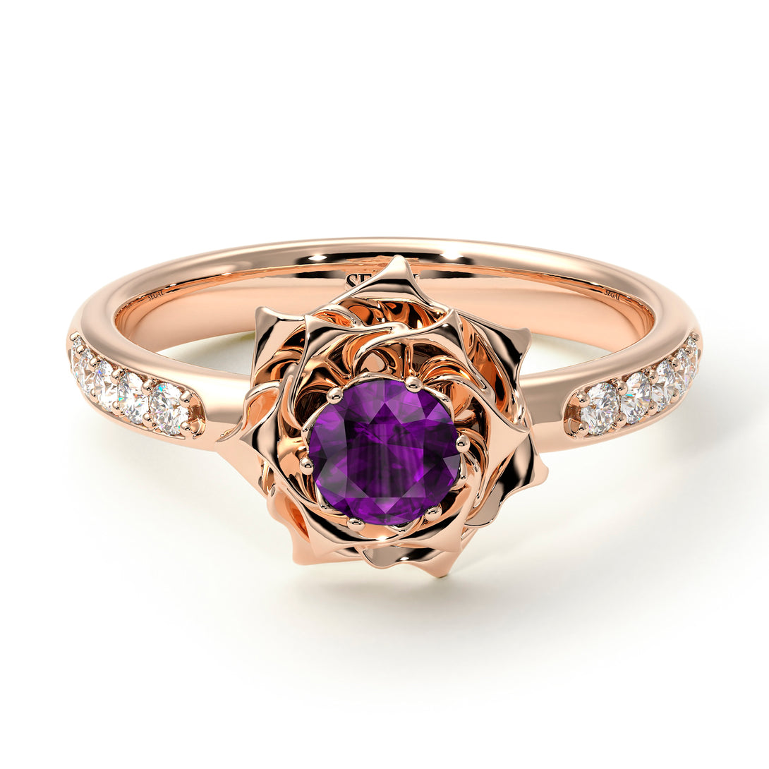 A lady's Rose Amethyst Ring- Elena no. 302