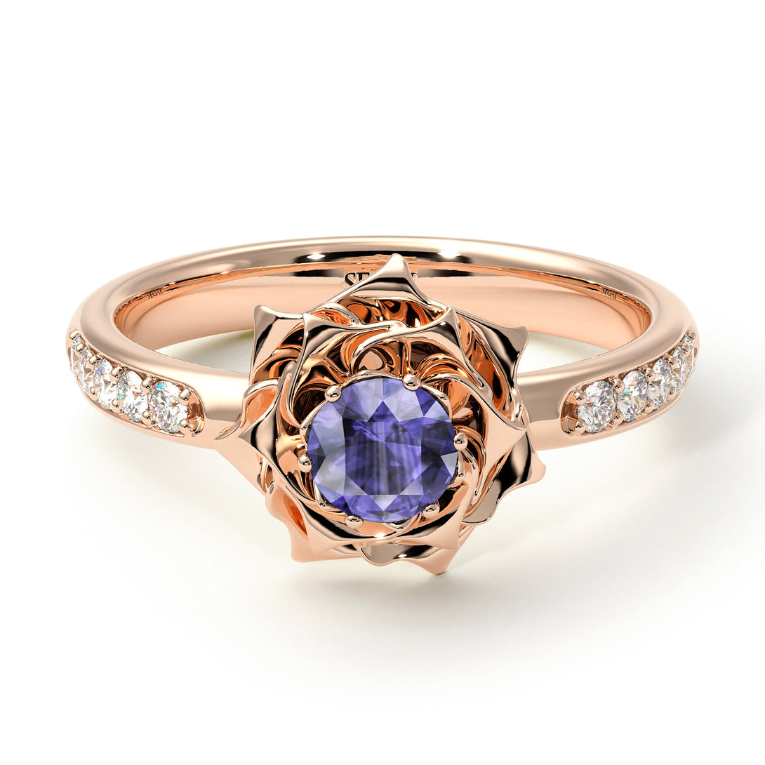 A lady's Rose Tanzanite Ring- Elena no. 202