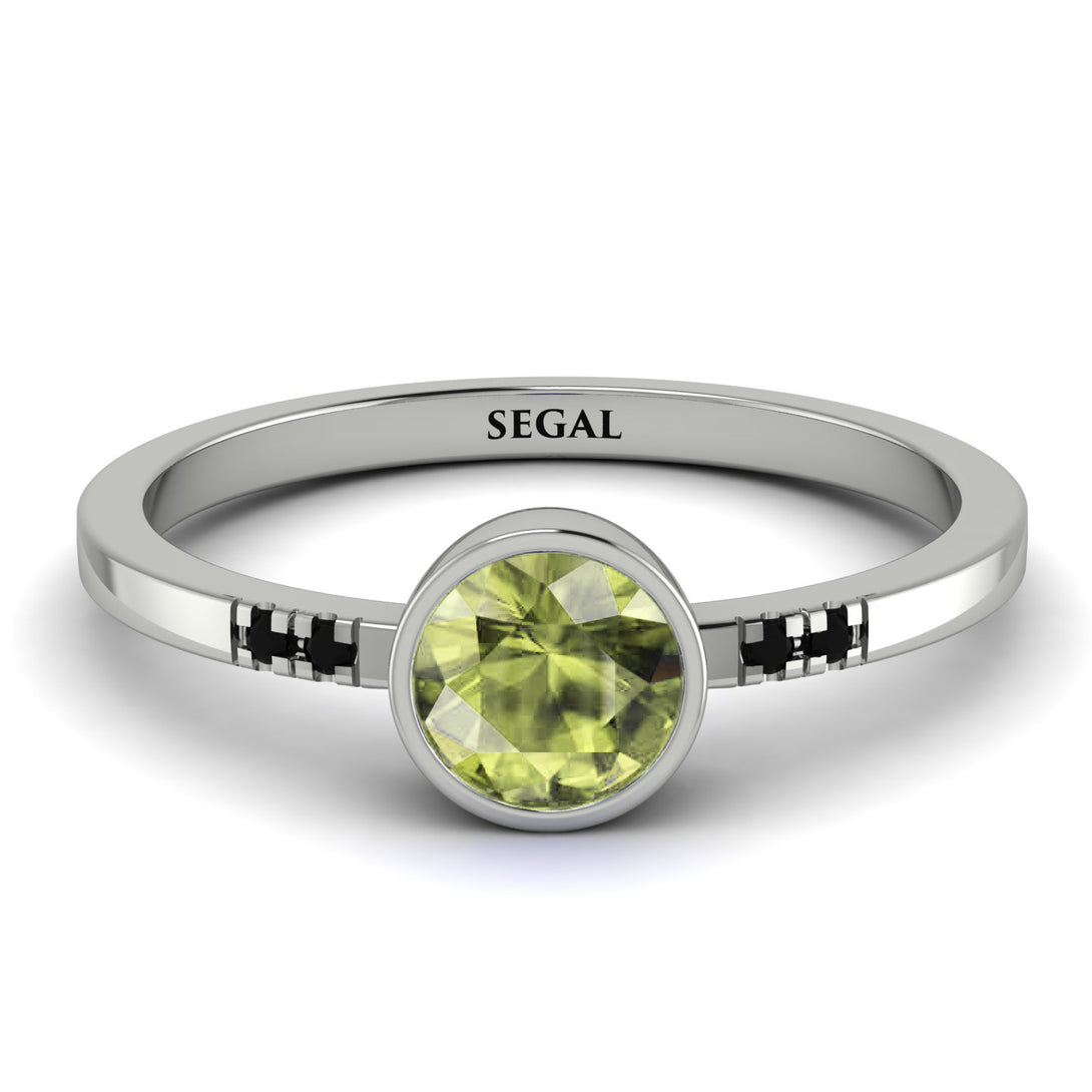 Bezel Minimalist Peridot Ring - Kinsley No. 706