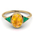 Geometrical Bezel Yellow Diamond Ring - Trinity No. 1004 image 3